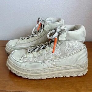 Converse x Paria Farzaneh Pro Leather X2 High Top Ivory Paisley Boots Womens 6W